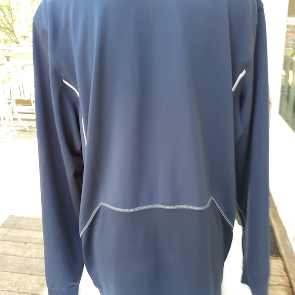 Exc Nike Ls 1/4 Zip Navy warm up pullover jkt Lg - Picture 3 of 8